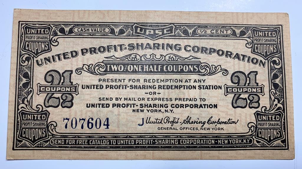 What were United ProfitSharing Coupons