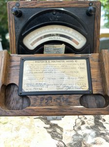 Antique Circa 1942 Weston Electrical Instrument Meter Model 45 Steampunk